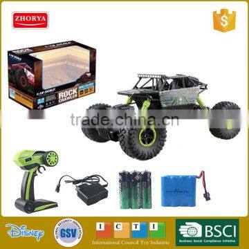 Zhorya 1:18 high quality rc climbing car toy 2.4GHz radio control car toy with batteries