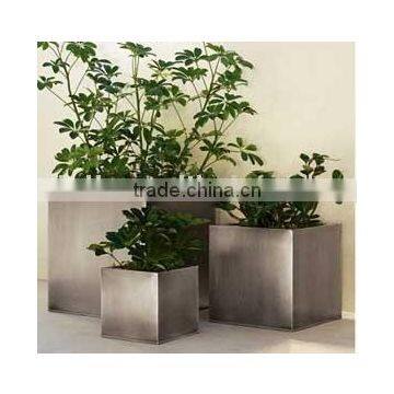 Stainless Steel Cube Planter