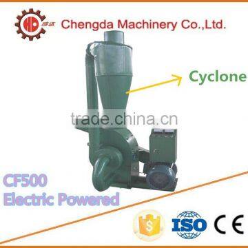 Hot selling CF500B wood crusher price, hammer mill price, wood chipper crusher with cyclone