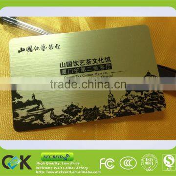 new style Gold&silver brushed membership card printing