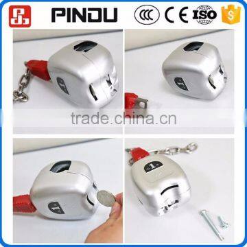 worldwide supermarket shopping trolley cart coin lock system with chain