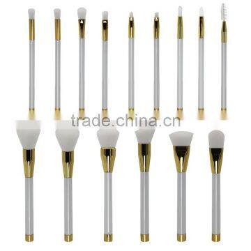 Pro 15pcs makeup brush set with flat bottom handle Private label cosmetic tools