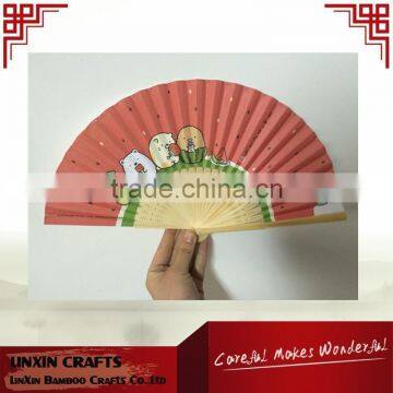 The best selling cheap bamboo fan paper fan bamboo paper fan for promotion wedding gift business gift