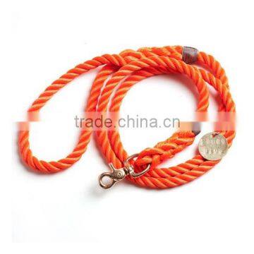 OEM design best colored dog rope leash Nylon Rope Pet Dog Collar And Leash