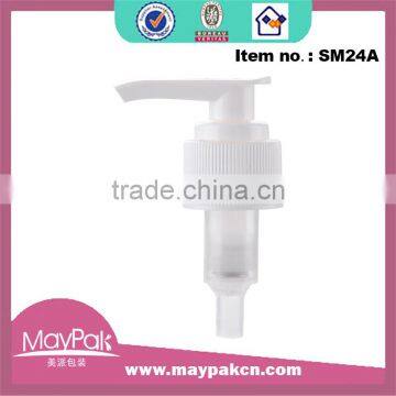 High quality white screw down ribbed pp lotion pump