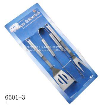 3 Pcs Stainless Steel BBQ Tool Set With Cardboard photo-2