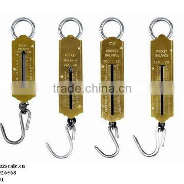 Yongkang pocket balance portable spring hand held hanging scale 25kg