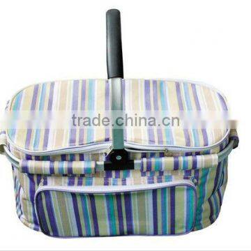 folding picnic cooler basket