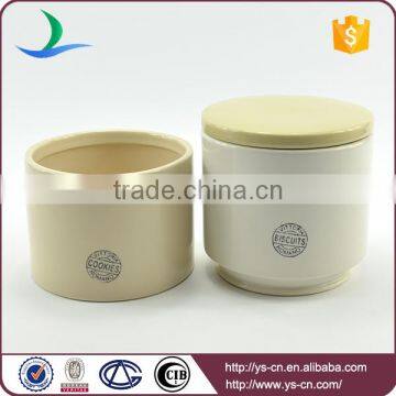 Wholeasale Simple 2sets Combination Stoneware Canister With Decal photo-4