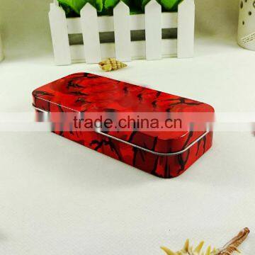 Beautiful Hinged Rectangular Tin Can for Pencil photo-2