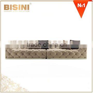 Italy Fashion Design Comfortable Living Room Secional Sofa Set/ Modern 3 Seats Handmade Fabric Upholstery Sofa Couch photo-2