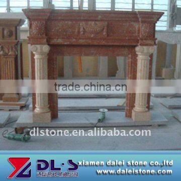 Marble fireplace mantel modern