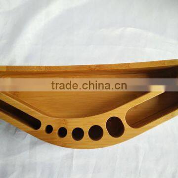 Custom Logo Bamboo Pen Holder for Desk Organizer photo-5