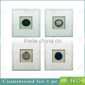 Framed Handmade Agate Shadow Box Wall Decor photo-2