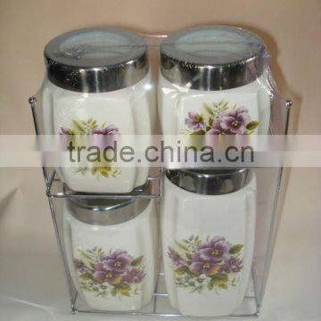 4 Pcs Kitchen Accessory Ceramic Canister photo-2