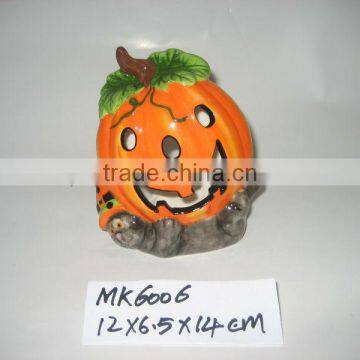 halloween decorative ceramic pumpkin tealight candle holder