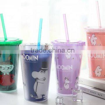 450ml BPA Free PP Plastic Cup White Coffee Mug With Lid photo-4