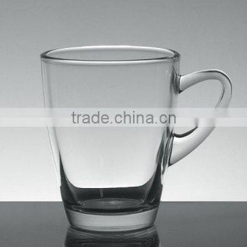 premium transparent drinking glass mug