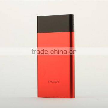 PISEN NEW 2017 LED Display Smart Slim Mobile Power Bank 10000mAh Dual USB Output 2.4A Fast Portable Charger