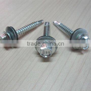 Carbon Steel Hex Head Self Drilling Screws With Rubber Washer photo-2