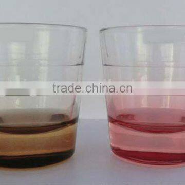 GH268 Glass Drinking Cup with colorful spray