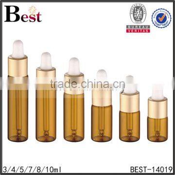 3 / 4 / 5 / 7 / 8 / 10ml Cosmetic Matt Golden Dropper Bottle Perfume Glass Amber Fragrance Perfume Glass Bottle Factory photo-6