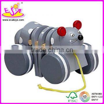 2015 Funny Kids Pull String Karting Toy,Dog Design Children Wooden Scrat Pull Toy,Christmas Wooden Pull and Push Toy WJ276115 photo-6