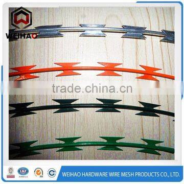 Anping factory galvanized concertina BTO-22 razor barbed wire