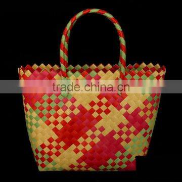 Shopping bag from plastic material at fashionable design,moq:1000pcs.