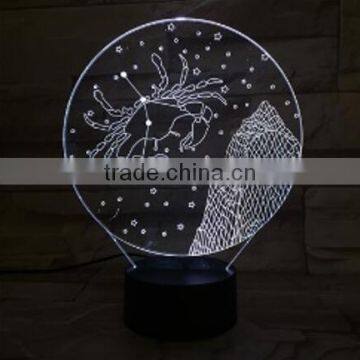 2017 Hot 3D Night Light 7 Color Change LED Table Lamp Music Decor photo-2