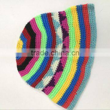 Hand Knit Custom Hat Printed Colorful Winter Knitted Hat photo-4