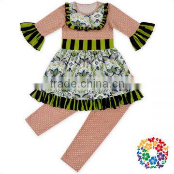Baby Girls Winter Outfit Long Sleeve Ruffle Clothes Set Newborn Baby Children Boutique Outfit
