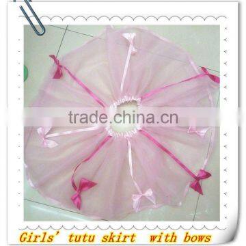 Girls tutu skirt with bow ballet tutu