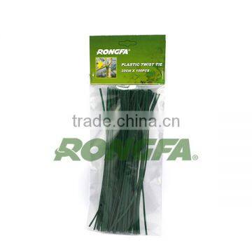 2.6mm x 15cm Green Pvc Plastic Plant Twist Tie for Gardening photo-4