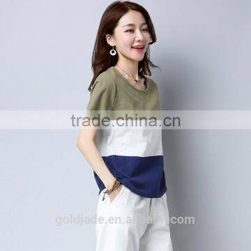 Oversized Casual T Shirt With Front Printed Logo Short Sleeves Womens T Shirt photo-3