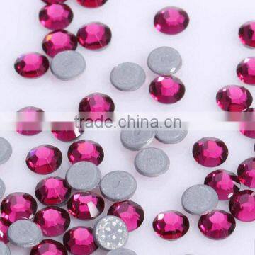 China factory shiny leed free and multi size flat back hot fix rhinestone for nails