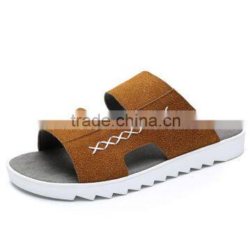 Fashion Summer Adults Leather Slippers Shoes for Male, Men Casual Slippers Good Quality From Jinjiang Factory photo-3