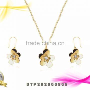 Gold Plated Single CZ studded Girls Pendantset