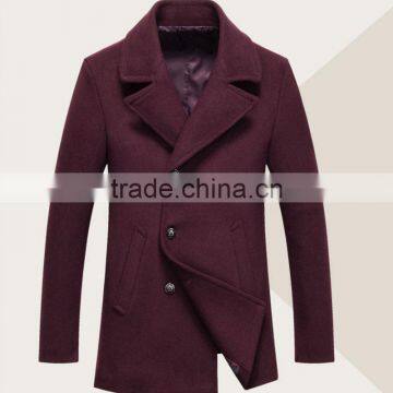 MSW0046 2016 men's winter coat business style men's woolen coat
