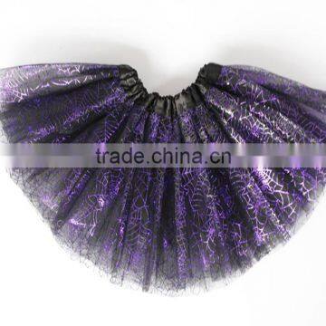 3layer Fluffy Halloween Purple Sliver Spider Girls Tutu photo-2