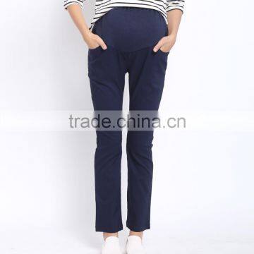 Plus Size Stretch Maternity Clothes Belly Band Trousers Straight Cut Pregnant Pants Maternity Pants photo-3