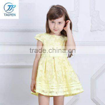 OEM 2017 Summer Short Sleeve Mesh Sweet Girls Party Dresses for Kids and Teenagers T16313 Dress