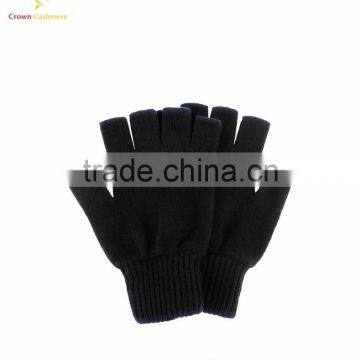 Winter Cashmere Fingerless Gloves Men Mitten Half Finger Hand Gloves