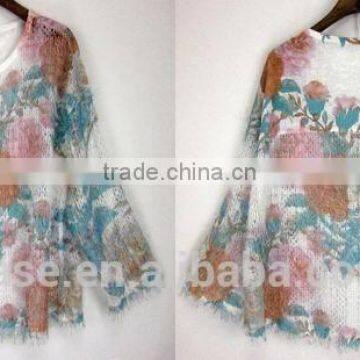 Lady Fashion Print Sweater Blouses photo-3