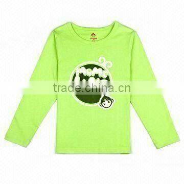 Children's Long-sleeved T-shirt, Made of Cotton, Available in Various Colors and Sizes