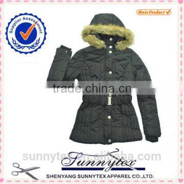 New Design Fake Fur Hooded Jacket For Women