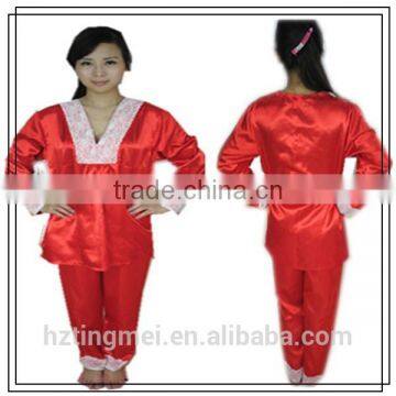 female red super soft pajamas , home sleepwear