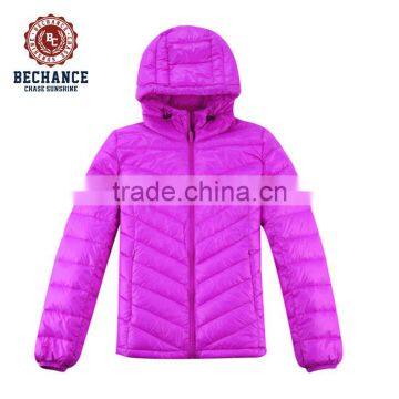 new fashion shiny foldable ultralight down jacket for women