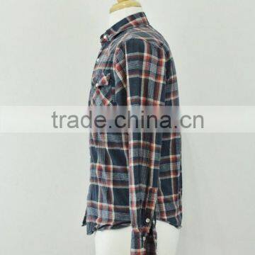 Li Dong Blue Plaid Western Button Front Long Sleeve Shirt Mens photo-2