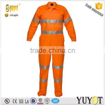 Hot sell 100%cotton Fire Retardant Coverall with Reflective Tape
